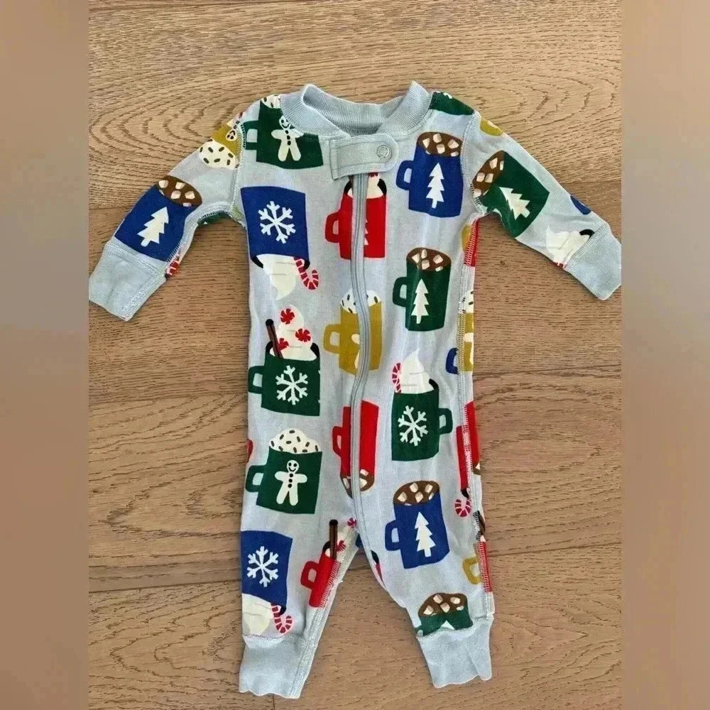 Hanna Andersson Hot Chocolate One Piece Pajama 0-3 months